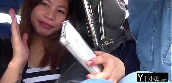  This hot Asian teen knows how to suck big dicks.